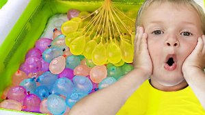 Учим цвета | Развивающее видео для детей | Лопаем Шарики с водой