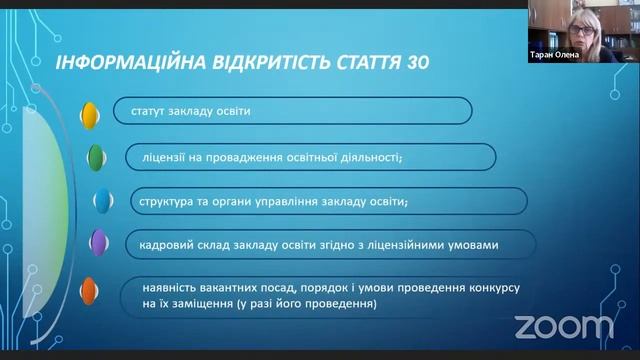 Навчально-практичний вебінар «Прозорість та інформаційна відкритість ЗДО» смотреть онлайн