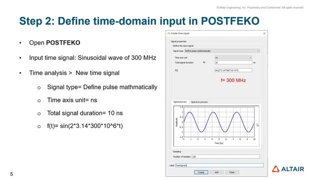 Time Analysis Using Altair FEKO