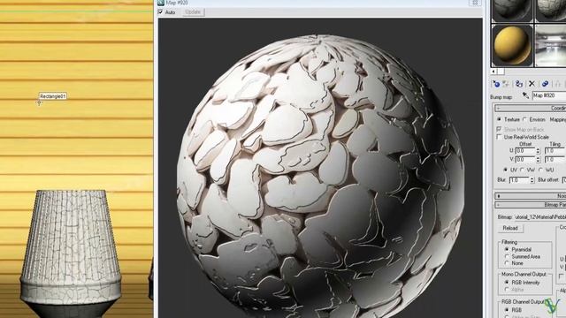 Vray Material Cracked Ground, Wall, Pebbles, Mesh Granite, Realistic Stone Wall Tutorial смотреть онлайн