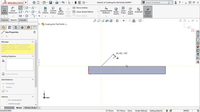 11-Creating the Tab Profile for SOLIDWORKS 2020 смотреть онлайн