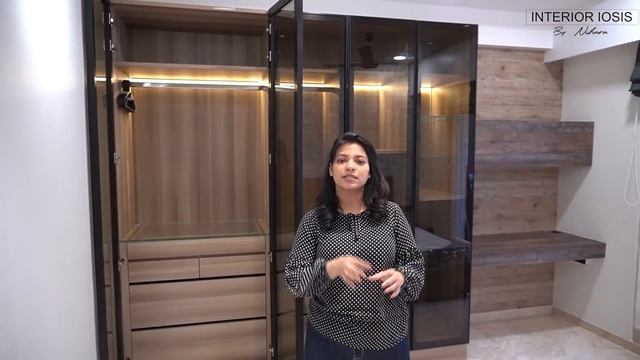 Glass Profile Wardrobe Design for a Teenager | Costing in Description | Interior Iosis by Nihara смотреть онлайн
