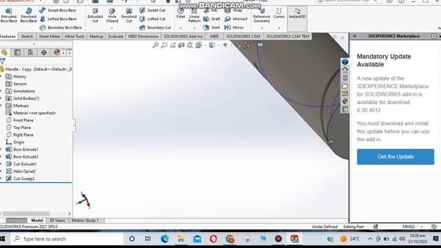 How to make Diamond Knurling in SolidWorks 2022 | SolidWorks 3d | Modelling Diamond Knurls Tutorial смотреть онлайн