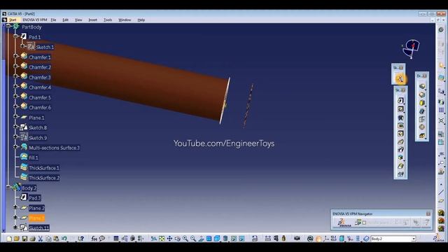 Thor Hammer - Mjolnir | CATIA V5 Tutorial | EngineerToys смотреть онлайн