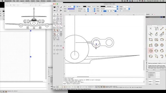 CAD - SIMPLECAD - Plane Front View HIGH SPEED смотреть онлайн
