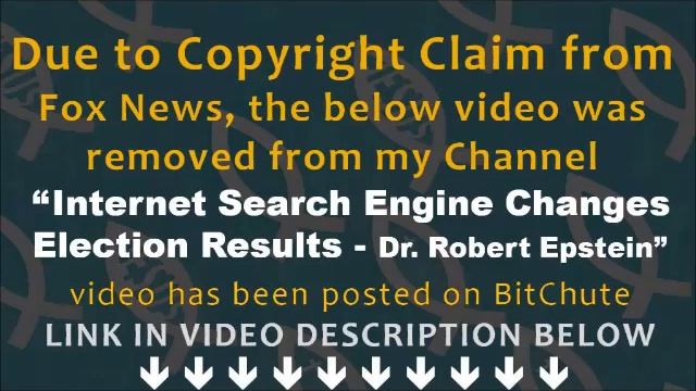 REMOVED VIDEO: Internet Search Engine Changes Election Results - Dr. Robert Epstein [mirrored] смотреть онлайн