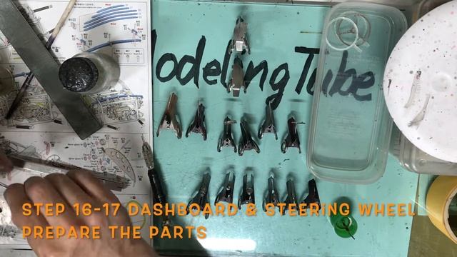 Building MFH 1/12 Maserati 250F 1957 Argentine GP Fangio : Step 16~17 Dashboard & Steering Part 1 смотреть онлайн