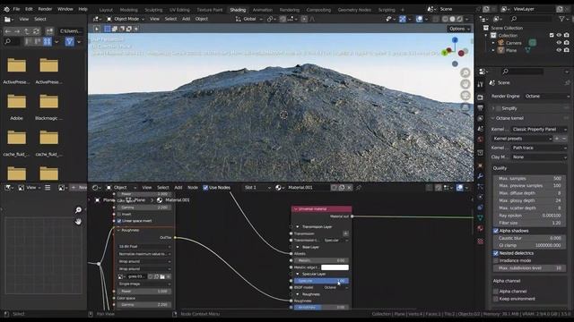 easy terrain using blender octane for beginners |no subdivision|3D enviornment|height maps| смотреть онлайн