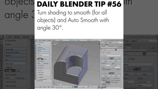 Daily Blender Tip 56 - How To Use the BoolTool Add-on смотреть онлайн