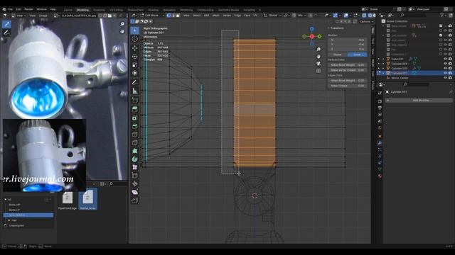 Hardsurface object modeling process in Blender смотреть онлайн