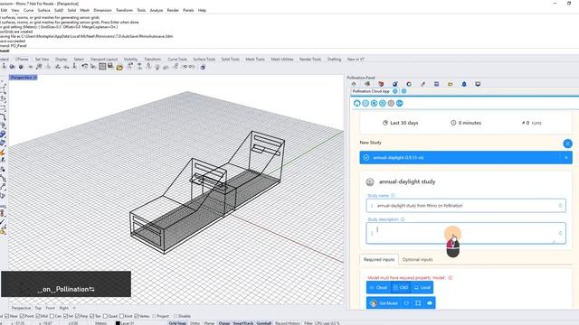 Pollination Rhino: How to run a simulation from inside the Rhino plugin and visualize the results смотреть онлайн