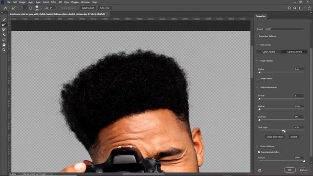 Remove subject From background and Refine Hair #Photoshop смотреть онлайн