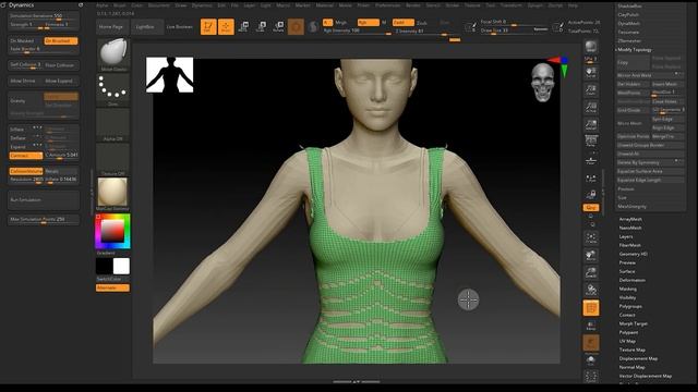 ZBrush 2021 - Dynamic Clothing - Chapter2 - Custom PS Clothing Patterns