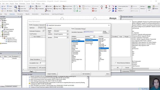 Creating and Tuning Filters in Ansys Circuits Electronics Student Version смотреть онлайн