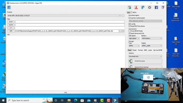 Pandora Tool how to write firmware ofp file смотреть онлайн