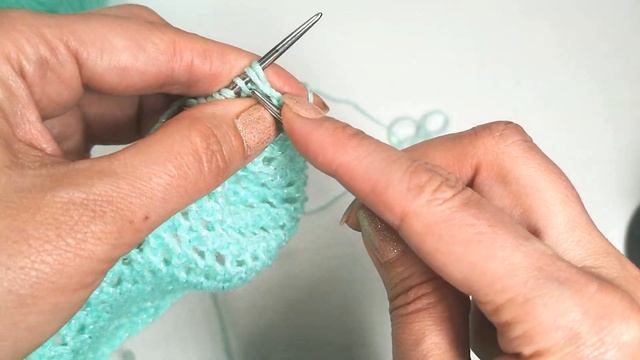 №192 Объемная ажурная сеточка Соты - спицами. Узор для летних вещей. смотреть онлайн