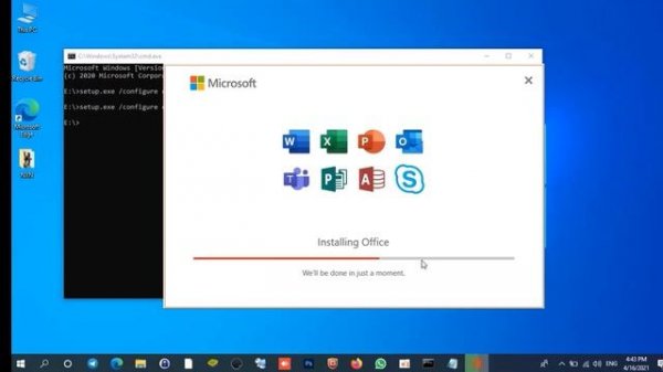 Install Microsoft office 365 using cmd