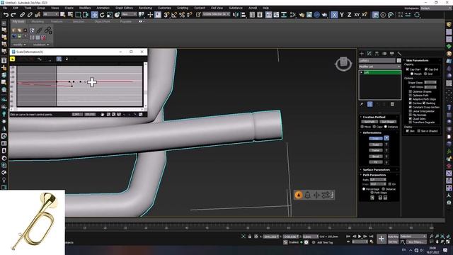 Моделирование музыкальной трубы в 3ds max loft смотреть онлайн