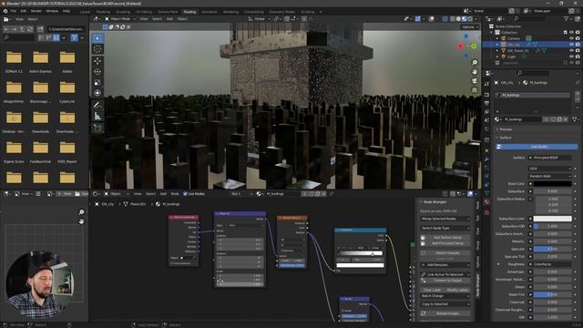 Blender 3.0 Sci-Fi Tower Tutorial смотреть онлайн