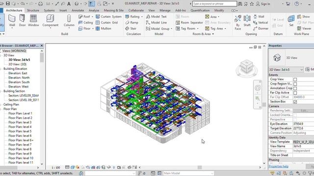 Autodesk Revit 2018 3 STUDENT VERSION 3D View 3d lv5 03 MARIOT MEP REPAIR 7 1 2018 2 51 59 P смотреть онлайн