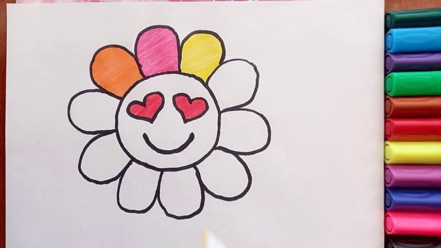 How to draw flowers / Сурет салу - гүл смотреть онлайн