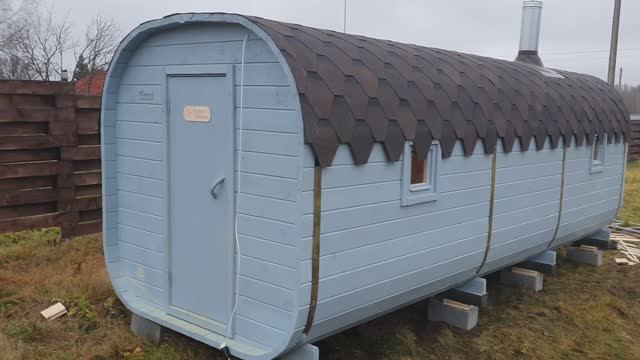 Баня бочка "Квадро" 6 метров с торцевым входом купить в Дзержинске. смотреть онлайн