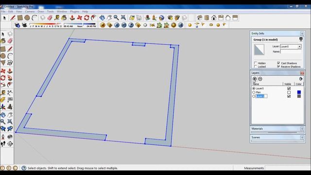 Sketchup Tutorial 3: Drawing Cleaning dan Layer system смотреть онлайн