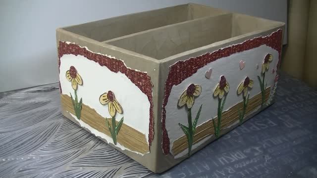 3 ИДЕИ переделки и декора картонных коробок своими руками .. смотреть онлайн