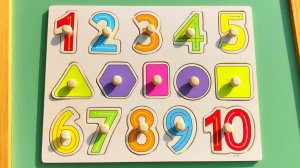 Учим цифры и фигуры для детей | Учимся считать от 1 до 10 с деревянным пазлом