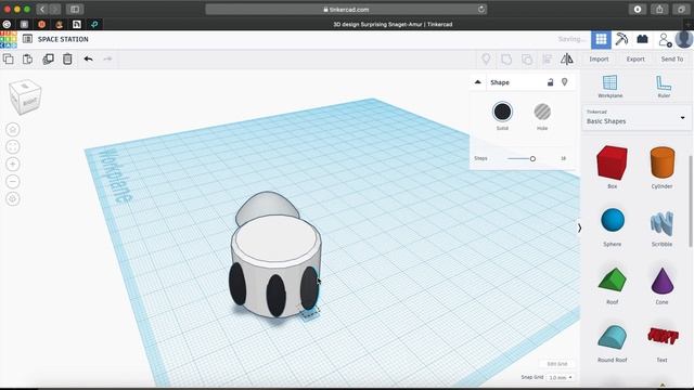 Tinkercad_Space Station Part 1 Tutorial смотреть онлайн