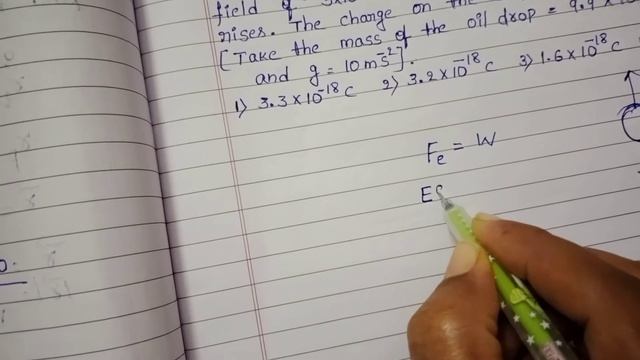 a charged oil drop is suspended in uniform field of 3*10^4 v/m so that it neither falls nor rises. смотреть онлайн