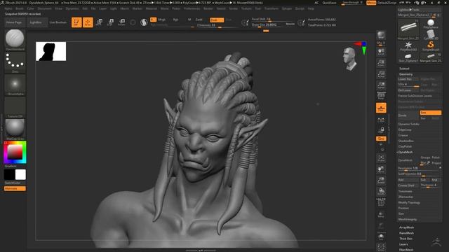 Zbrush Timelapse - Female Ork смотреть онлайн