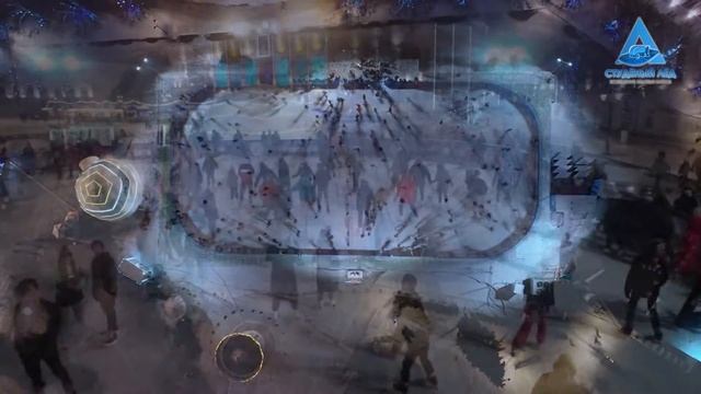 Новогодний каток в Ярославле. Зима 2019. смотреть онлайн