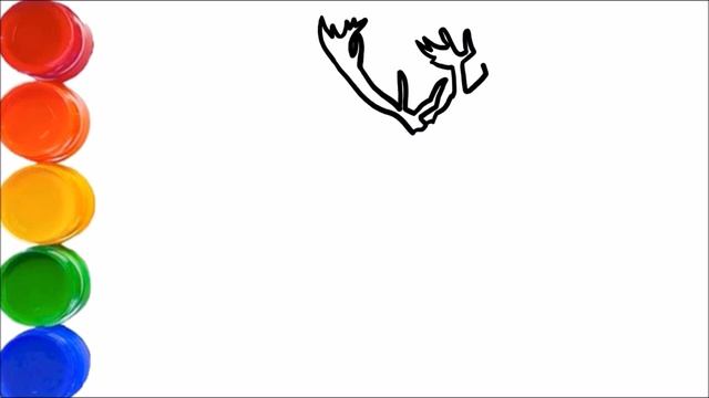 Hippo and Lizard and Deer and Rhinoceros Drawing and Coloring for Kids, Toddlers смотреть онлайн