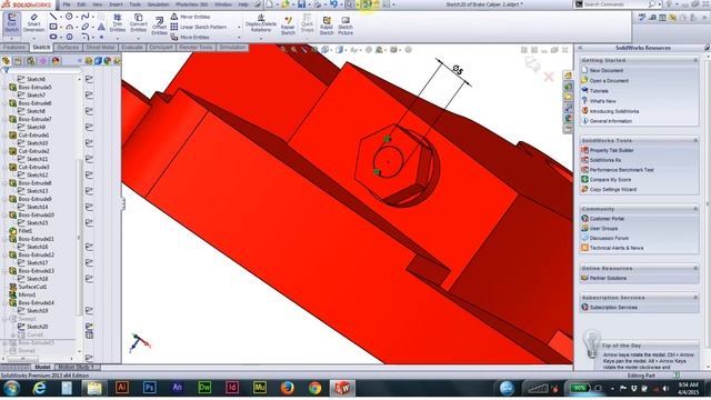 Solidworks Brake caliper смотреть онлайн