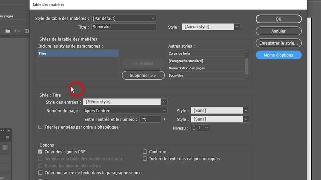 Comment Faire Une Table Des Matières Dans InDesign
