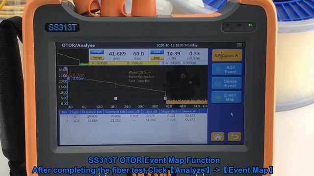 SKYSHL SS313T OTDR Event Map Function Introduction Video