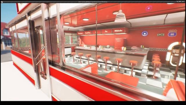 Modular Vintage American Diner (Interactable) (UE4/UE5 Blender FBX Asset Pack) смотреть онлайн