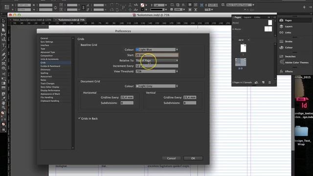 Indesign basislijnraster/baseline grid смотреть онлайн