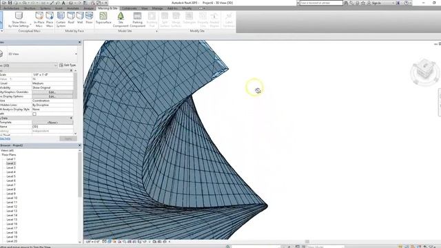 Revit Lesson 20 - Conceptual Mass Building A Skyscraper Lesson 3 смотреть онлайн
