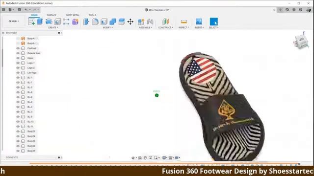 Fusion 360 3D Footwear Design. смотреть онлайн