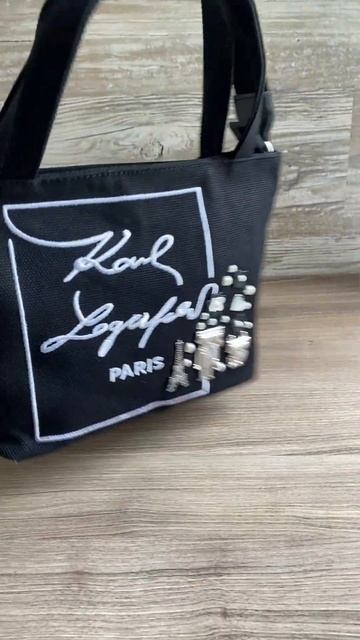 Обзор Сумка женская Karl Lagerfeld Paris KRISTEN CANVAS CROSSBODY LH3EG2DE Распаковка #bag