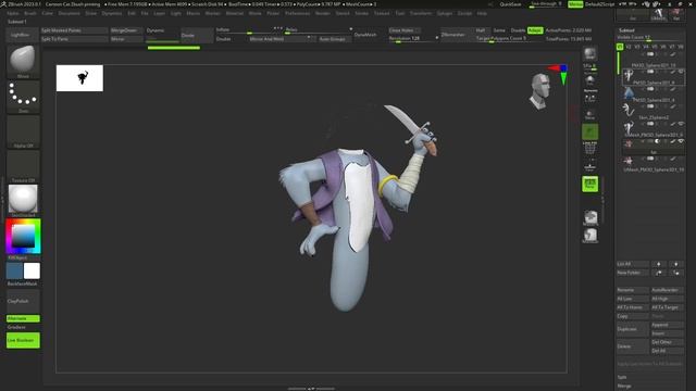 How to divide model to parts in ZBrush for printing смотреть онлайн