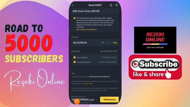 TUTORIAL TRANSFER USDT DARIPADA BINANCE EXCHANGER KE WALLET METAMASK BINANCE SMART WALLET 2022 смотреть онлайн