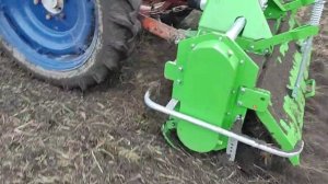 Заделка семян  травы  почвофрезой Bomet 1.6m
