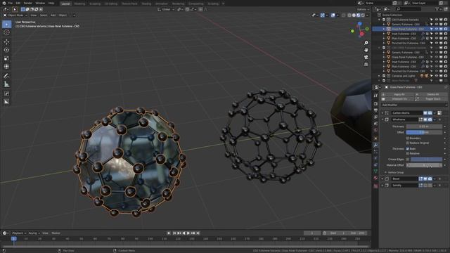 Free Fullerene models for Blender - File Walkthrough смотреть онлайн