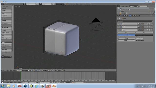 Basic extrusion modelling in Blender 2.65 смотреть онлайн