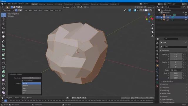 Blender Tutorial - Lesson 37 - Limited Dissolve смотреть онлайн