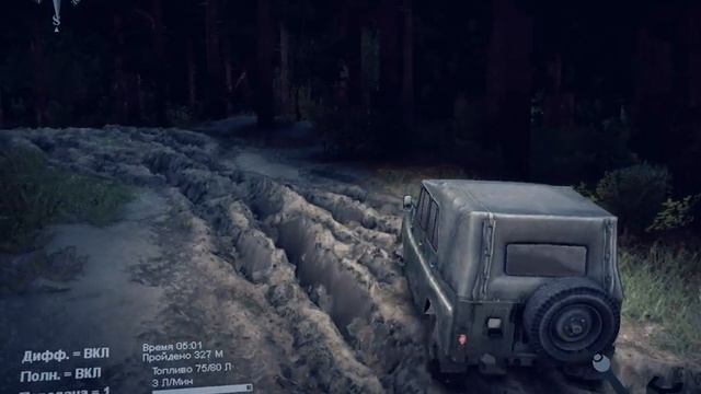 Тест Драйв машины УАЗ в Spintires | Лебедка спасает | # 1 смотреть онлайн