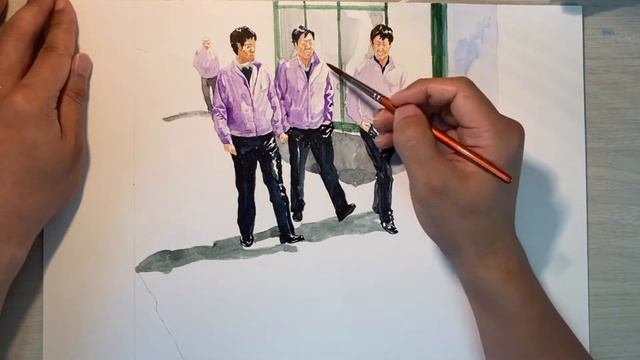 [수채화] 인물 풍경수채화, 일상속 직장인_인물수채화 그리기 смотреть онлайн